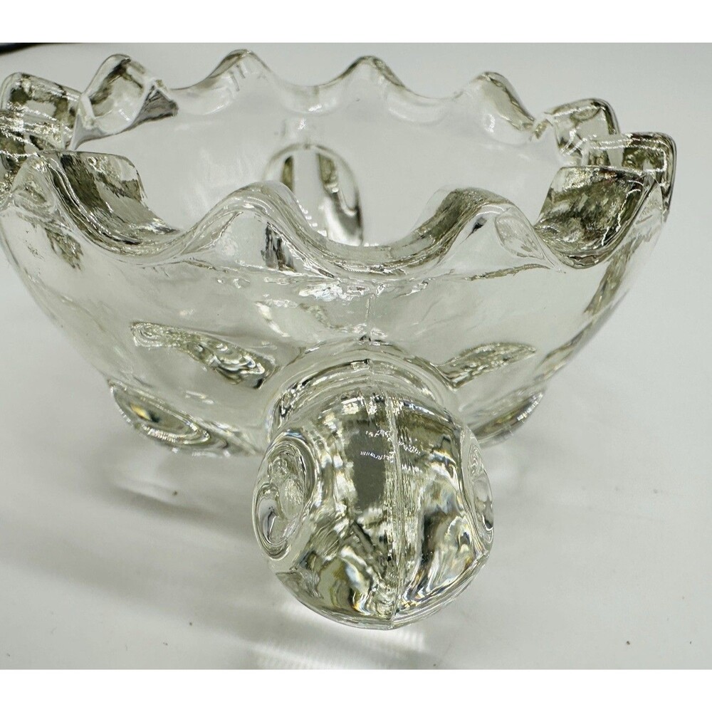 Anchor Hocking Turtle Covered Trinket Box Clear Glass Dish Jewelry Vintage USA - Picture 15 of 16
